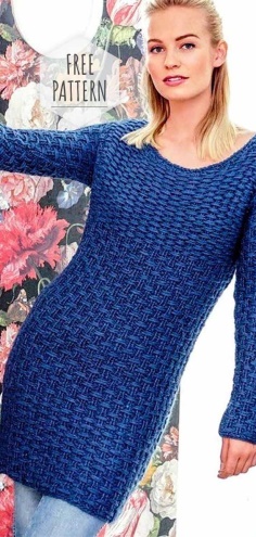 Crochet Long Pullover Pattern
