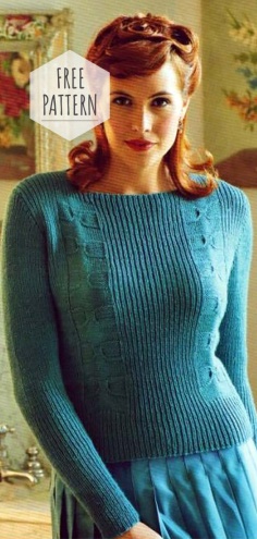 Vintage Blue Yarn Sweater