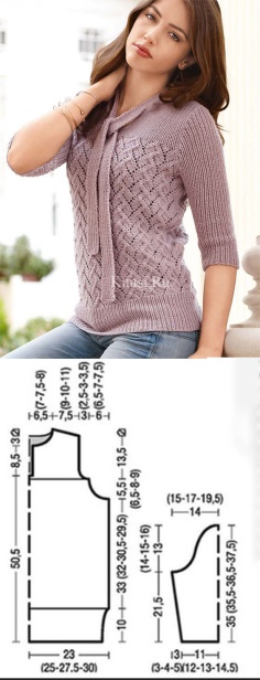 Pullover with Openwork Pattern