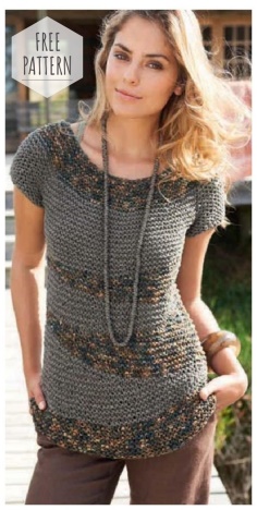Gray women blouse crochet free pattern