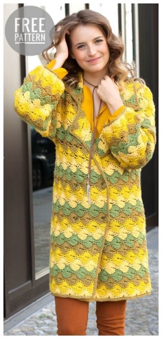 Sunny cardigan crochet free pattern