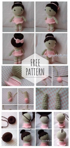 Crochet doll ballerina