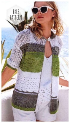 Jacket with patterns crochet