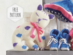Knitting Cat Free Pattern