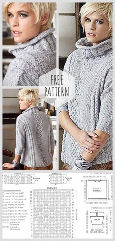 Knitting Sweater with Sleeves