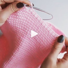How to knit elastic loop closing video tutorial