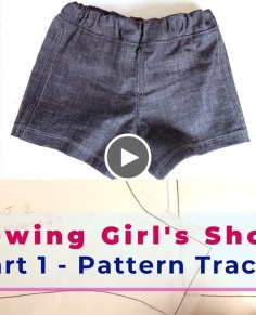 Sewing Kid&39;s Shorts - Part 1 pattern tracing from existing clothes