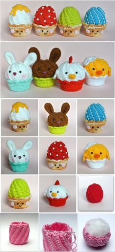 Crochet Easter Cupcakes Tutorial