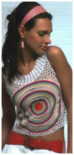 CROCHET TOP WITH CIRCLES