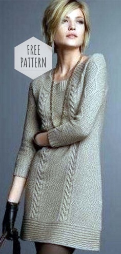 Knitted Tunic Dress Free Pattern