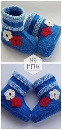 Beautiful and practical booties for baby