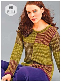 Pullover mosaic crochet free pattern