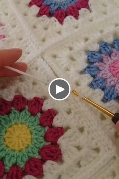 Crochet joining method stitch