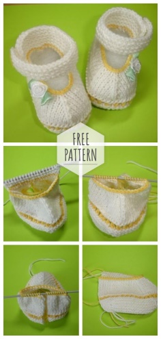 Booties knitting needles for newborns