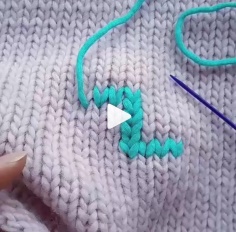 How to knit embroidery crochet video tutorial