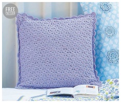 LILAC  A PILLOW KNITTED WITH A HOOK Crocheted
