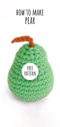 Crochet Pear Free Pattern