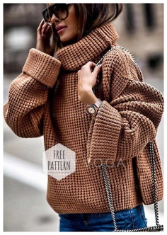 Knitting blouse brown free pattern