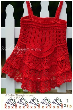  Red tunic for girls