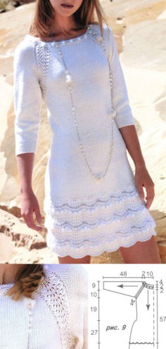 White Dress with Knitting Needles