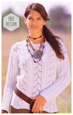 White pullover crochet free pattern