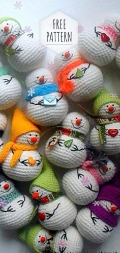 Little Crochet Toy Snowman