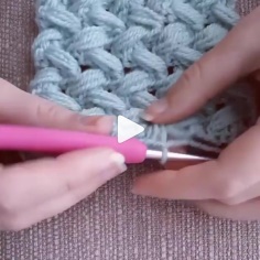How to knit almond crochet stitch video tutorial