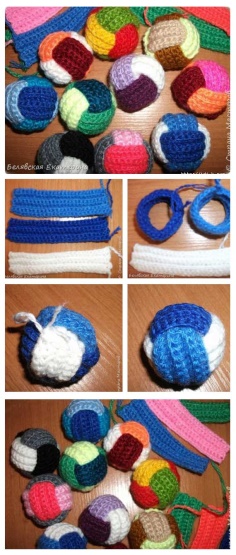 KNITTED THREE COLOR BALL