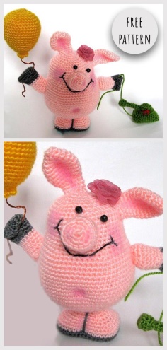 Crochet Toy Pig Free Pattern