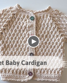Crochet Easy Alpine Stitch Baby Cardigan