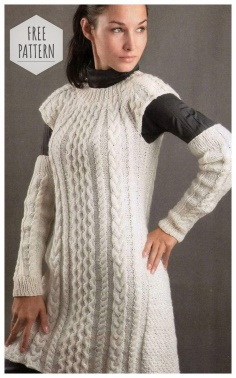 Flared white dress crochet free pattern