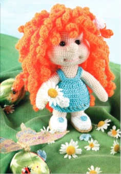 Doll with Red Curls Amigurumi