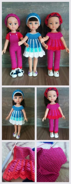 Crochet Dress and Tunic for Dolls
