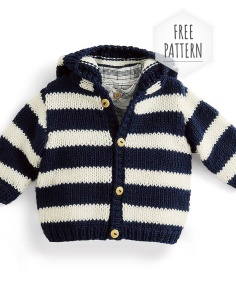 Baby Striped Cardigan Free Pattern