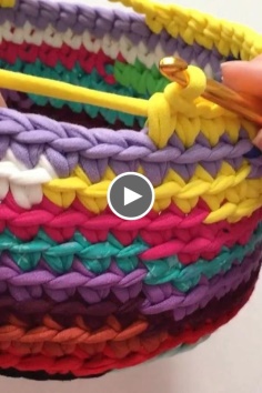 Amazing Rainbow Basket Knitting