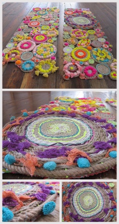 Crochet Rug Flower Pattern