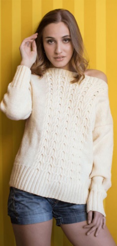 Crochet Sweater with Chain Pattern