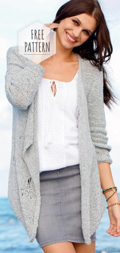 Chic Knitted Cardigan Free Pattern