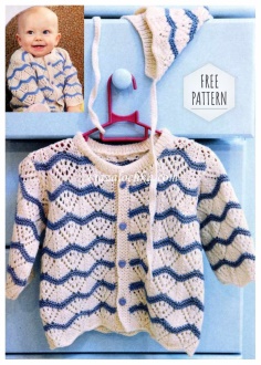 Knit baby cardigan free pattern