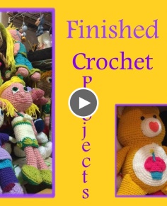 Finished crochet amigurumi projects