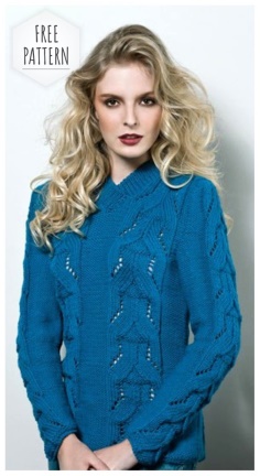Womens sweater with a fancy pattern