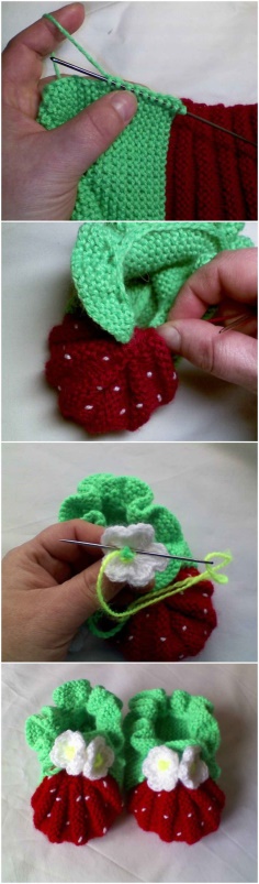 BABY BOOTIES STRAWBERRY