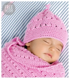 A cap with a free pattern for baby