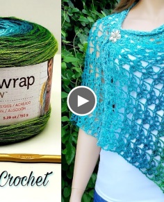 How To Crochet - A Summer  Shawl  Butterflies in the Sky  Bag O Day Crochet Tutorial 497