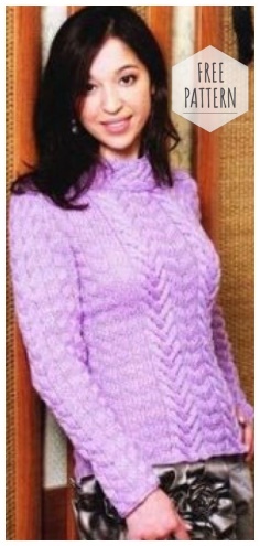 Women Lilac Blouse Crochet Free Pattern
