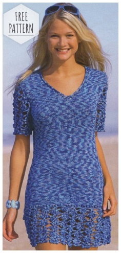 Women dress crochet free pattern