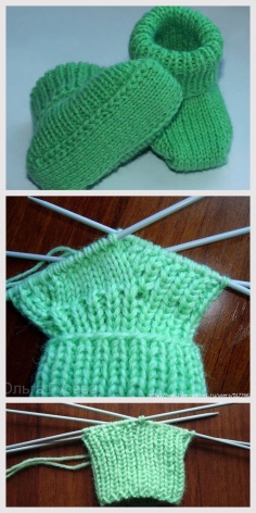 Knitting Baby Booties