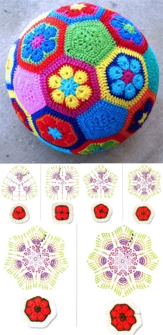 Variants of Knitting Pattern African Flower