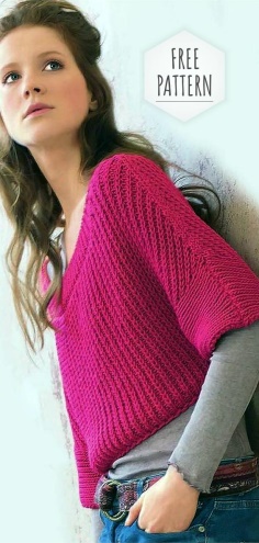 Knitting Short Pullover Free Pattern