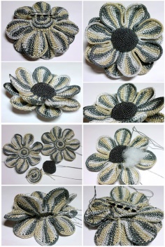 Crochet Flower Brooch